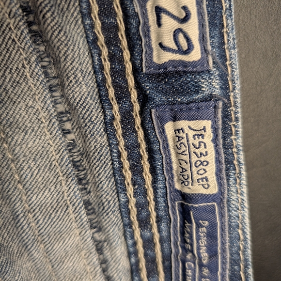 Miss Me Blue Straight Leg Jeans with Embellished Pockets - Picture 9 of 9